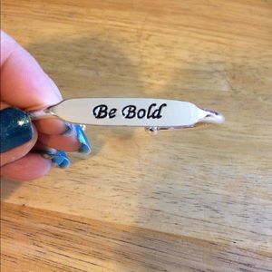 Avon Silver Tone Cuff Bangle Bracelet Adjustable